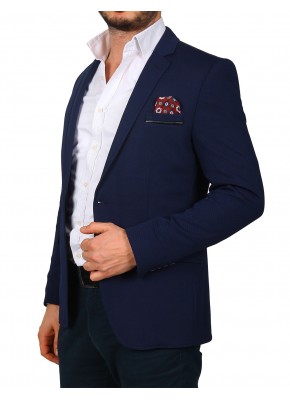 Zara Desen Örgü Kumas Lacivert Ceket#