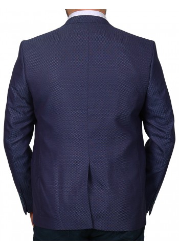 Zara Desen Örgü Kumaş Mavi Ceket