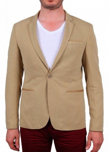 Ramon Krem Erkek Dokuma Ceket