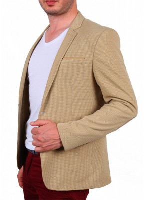 Ramon Krem Erkek Dokuma Ceket