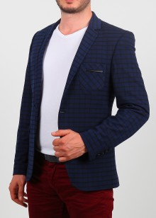 Dokuma Kareli Erkek Blazer Ceket