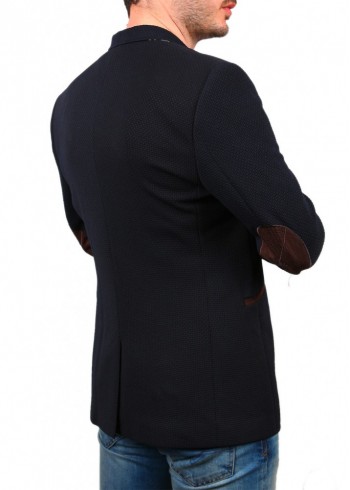 Dokuma Lacivert Erkek Blazer Ceket