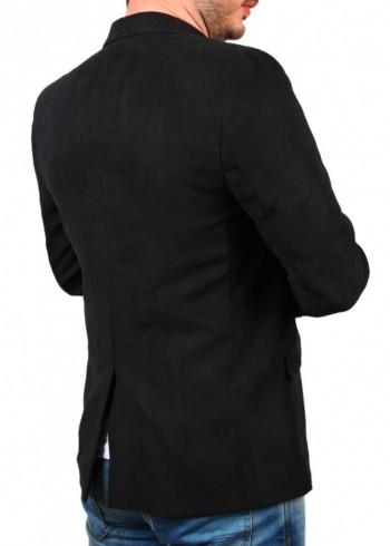 Siyah Kot Nubuk Blazer Ceket