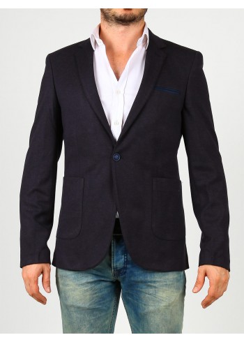 Kaşe Gece Mavisi Erkek Blazer Ceket