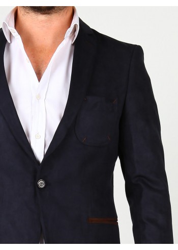 Nubuk Lacivert Erkek Blazer Ceket