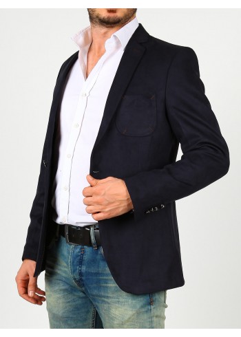 Nubuk Lacivert Erkek Blazer Ceket