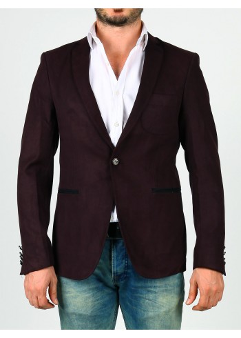 Nubuk Bordo Erkek Blazer Ceket