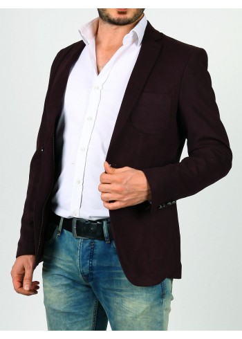 Nubuk Bordo Erkek Blazer Ceket