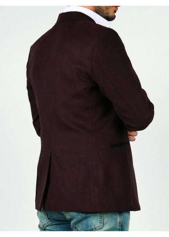Nubuk Bordo Erkek Blazer Ceket