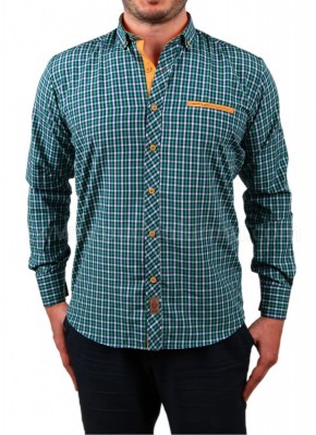 Erkek Kareli Gömlek Yeşil