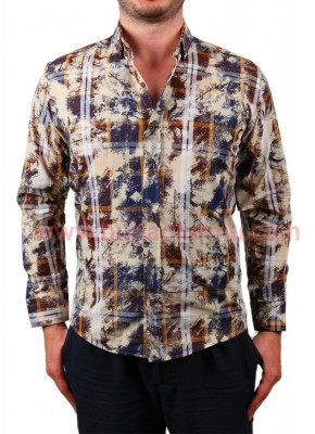 Batik Baskılı Gömlek Karışık Renkli