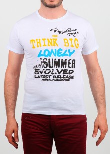 Erkek Tişört Think Beyaz