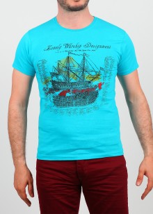 Erkek Tişört Warship Mavi