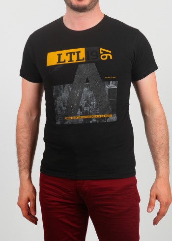 Erkek Tişört LTL Siyah